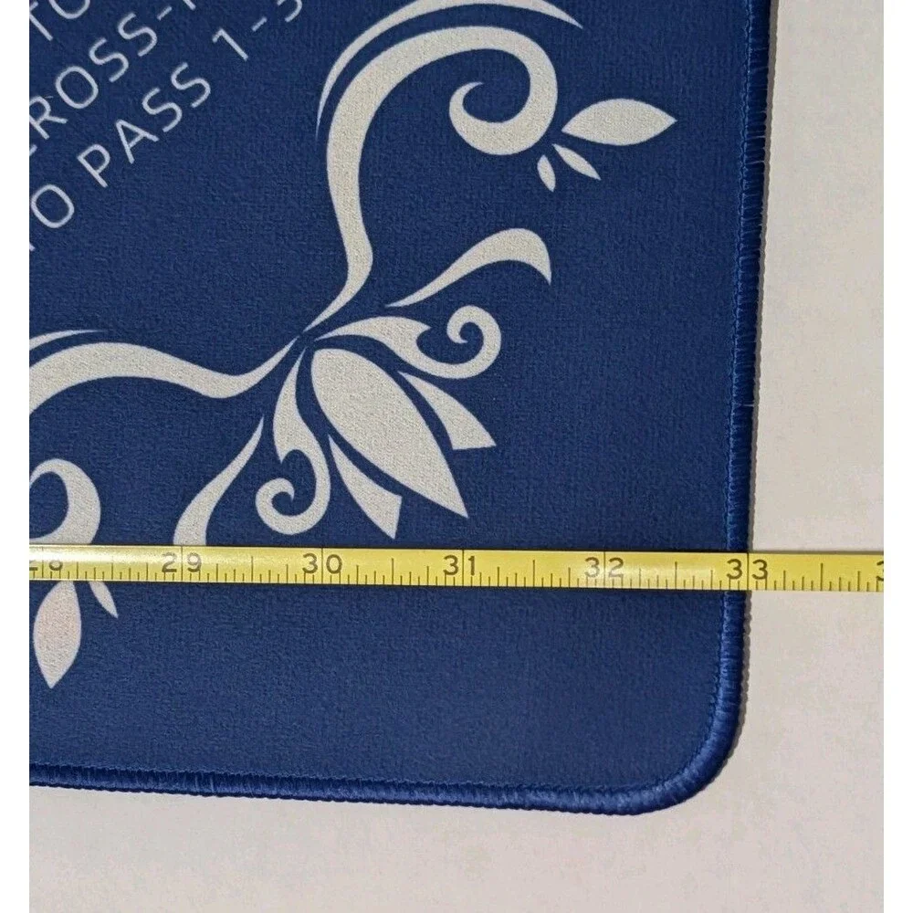 Mahjong Mat Neoprene Table Cover American Rules Charleston Blue 33x33 Open Box